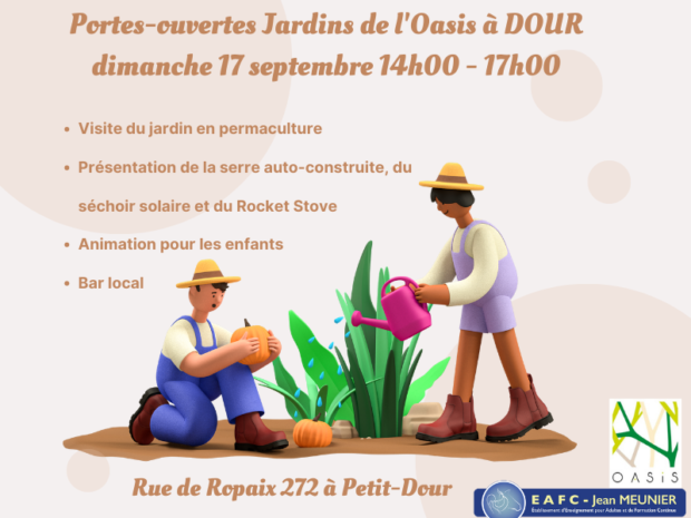 Portes ouvertes Jardins de l’Oasis à Dour